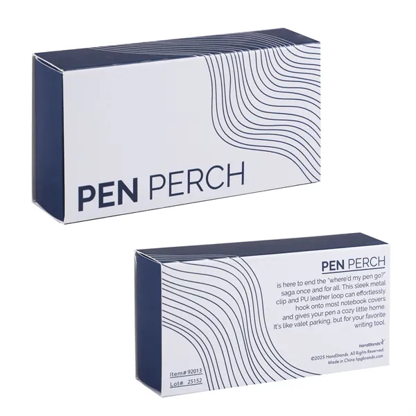 Smart metal clasp with recycled PU loop that clips to notebooks,... from ASI 61966 HPG / HandStands