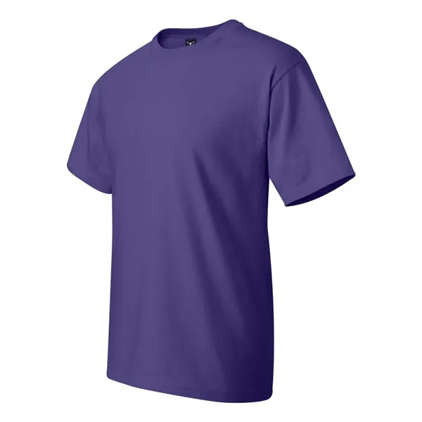 Hanes T-shirt made of 100% ring-spun cotton with double-needle stitching.... from ASI 84358 S&S Activewear