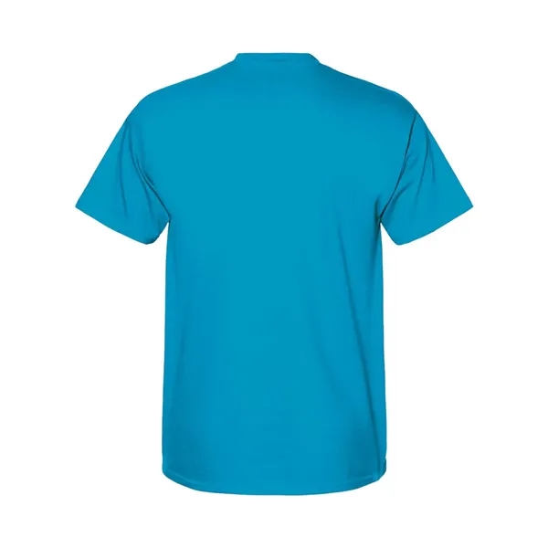 Hanes T-shirt made of 100% ring-spun cotton with double-needle stitching.... from ASI 84358 S&S Activewear
