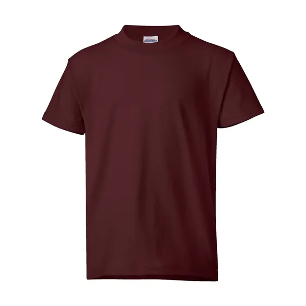 Youth-sized T-shirt made of cotton/poly with 5% recycled polyester from plastic... from ASI 84358 S&S Activewear