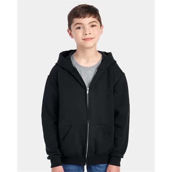 Youth full zip hooded sweatshirt with 1x1 rib cuffs and waistband.... from ASI 84358 S&S Activewear