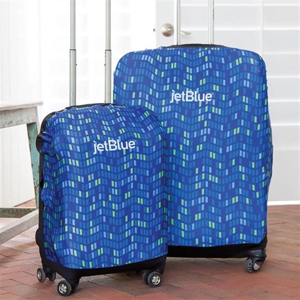 Polyester and spandex luggage covers with edge to edge sublimation and... from ASI 90913 Terry Town