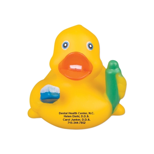 3 1/2" yellow rubber duck with dental theme.... from ASI 98360 WOWLine / WOWLine®