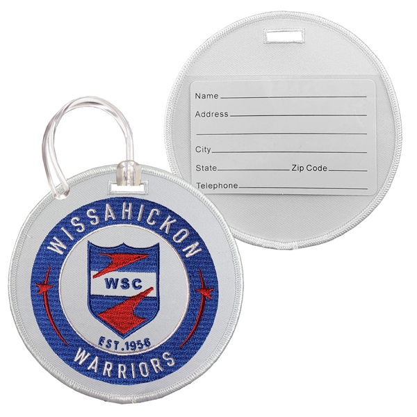 Embroidered Round Luggage Tag with Identification Card and Plastic Strap... from ASI 90160 Suntex Industries