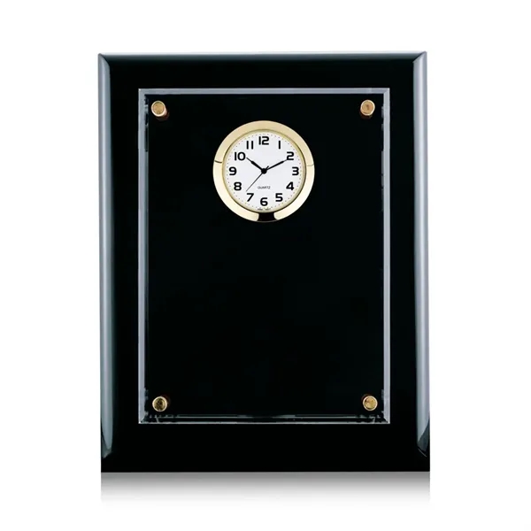 Starfire clock mounted on a highly polished piano finished black plaque.... from ASI 84592 St Regis Group