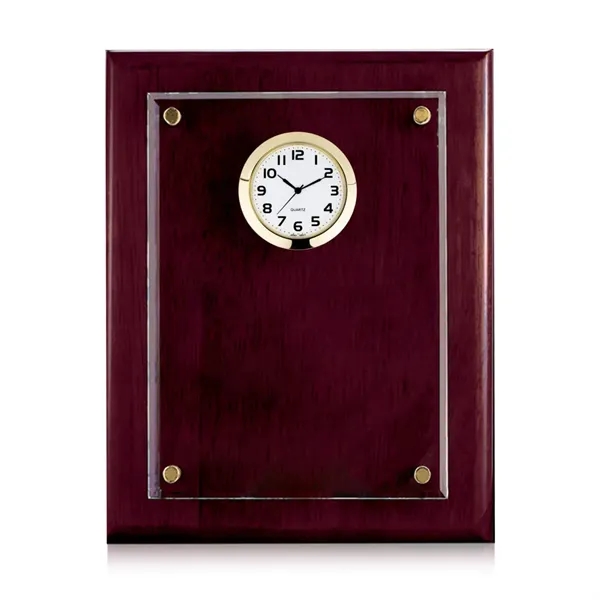 Starfire clock mounted on a highly polished piano finished rosewood plaque.... from ASI 84592 St Regis Group