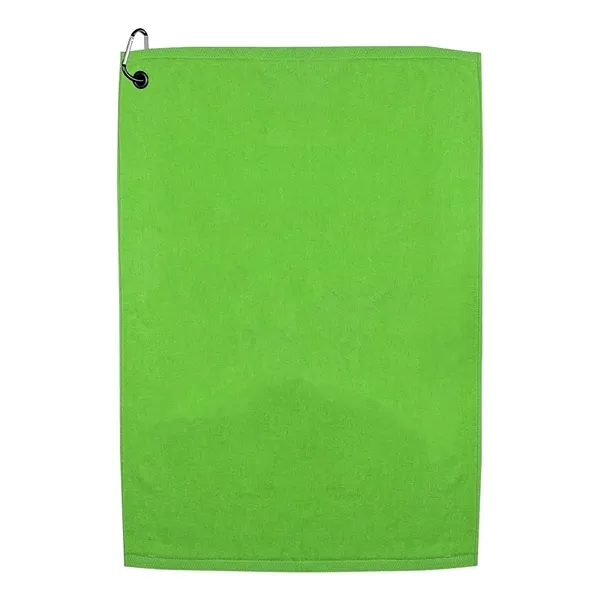 25" x 16" colored terry velour golf towel with standard grommet... from ASI 39552 BEL Promo