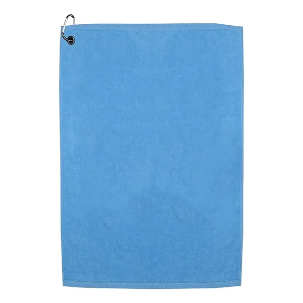 25" x 16" colored terry velour golf towel with standard grommet... from ASI 39552 BEL Promo