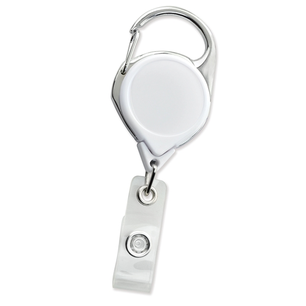 These quality carabiner badge reels feature a chrome pressure release latch... from ASI 79898 Promovision / PROMOVISION