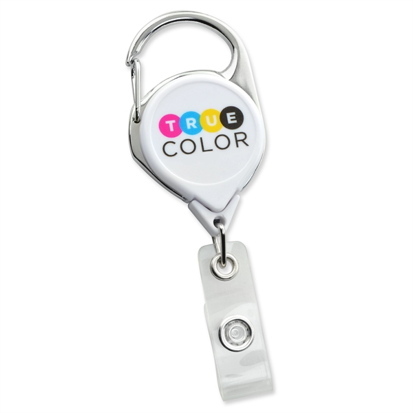 These quality carabiner badge reels feature a chrome pressure release latch... from ASI 79898 Promovision / PROMOVISION