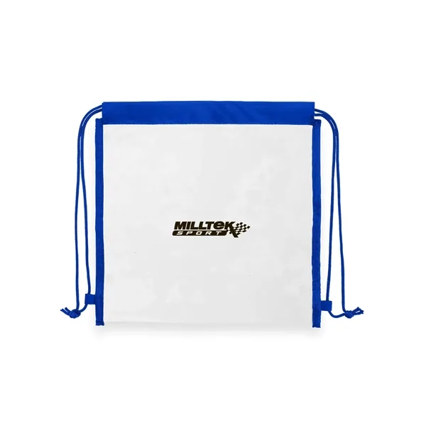 12" z 12" clear PVC backpack with 6" gusset and drawstring... from ASI 79530 Prime Line