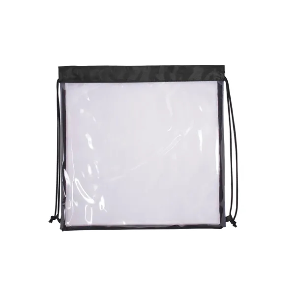 12" z 12" clear PVC backpack with 6" gusset and drawstring... from ASI 79530 Prime Line