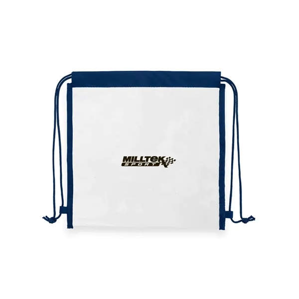 12" z 12" clear PVC backpack with 6" gusset and drawstring... from ASI 79530 Prime Line