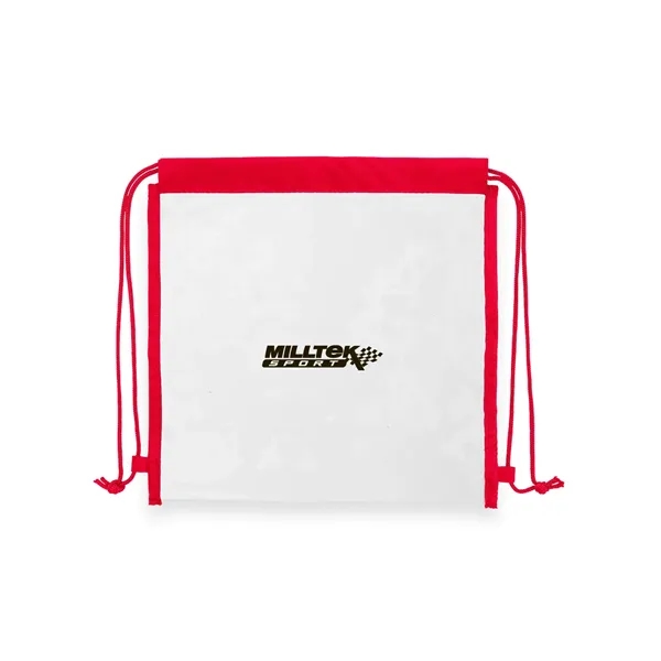 12" z 12" clear PVC backpack with 6" gusset and drawstring... from ASI 79530 Prime Line