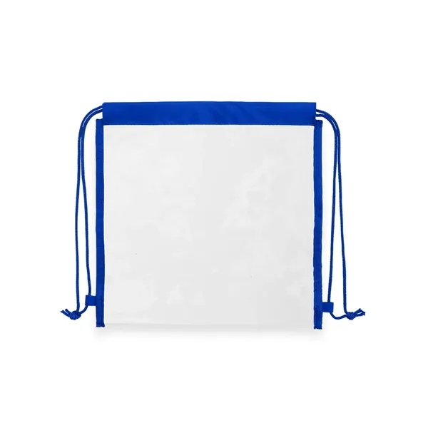 12" z 12" clear PVC backpack with 6" gusset and drawstring... from ASI 79530 Prime Line