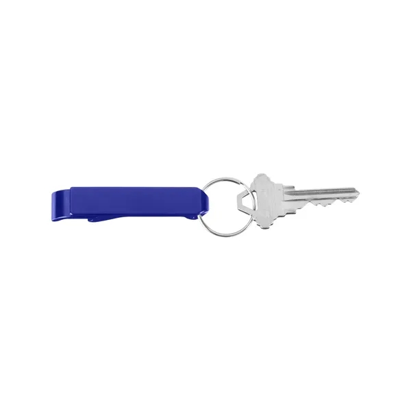 Aluminum bottle opener with key ring attachment.... from ASI 79530 Prime Line