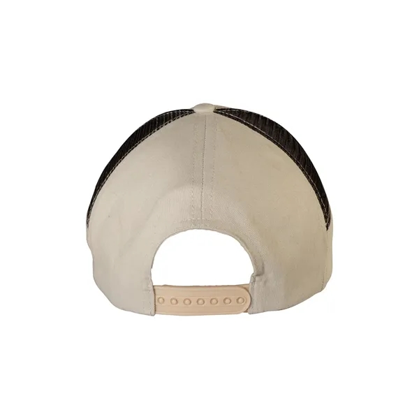 Cotton and polyester mesh five-panel half-mesh cap.... from ASI 79530 Prime Line