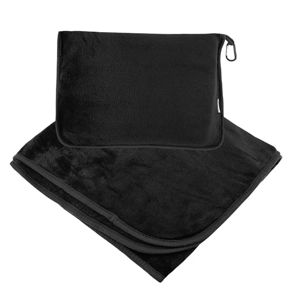 40" x 60" rPET fleece blanket with zippered pouch and trolley... from ASI 61125 Hit Promotional Products / Hit®