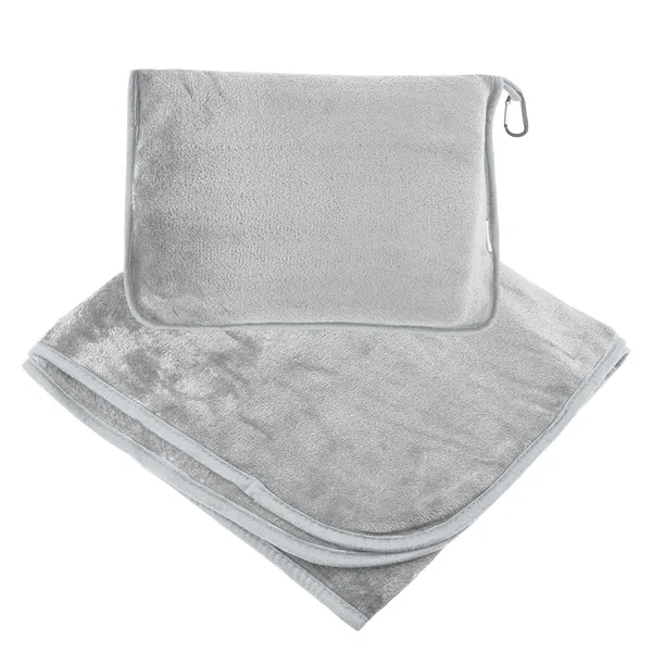 40" x 60" rPET fleece blanket with zippered pouch and trolley... from ASI 61125 Hit Promotional Products / Hit®