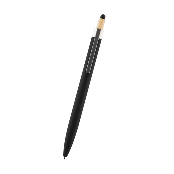 Recycled aluminum ballpoint pen with plunger action mechanism and stylus tip.... from ASI 61125 Hit Promotional Products / Hit®
