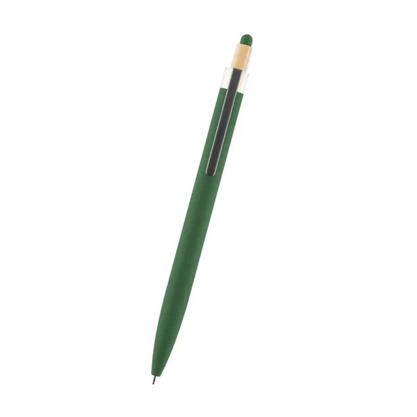 Recycled aluminum ballpoint pen with plunger action mechanism and stylus tip.... from ASI 61125 Hit Promotional Products / Hit®