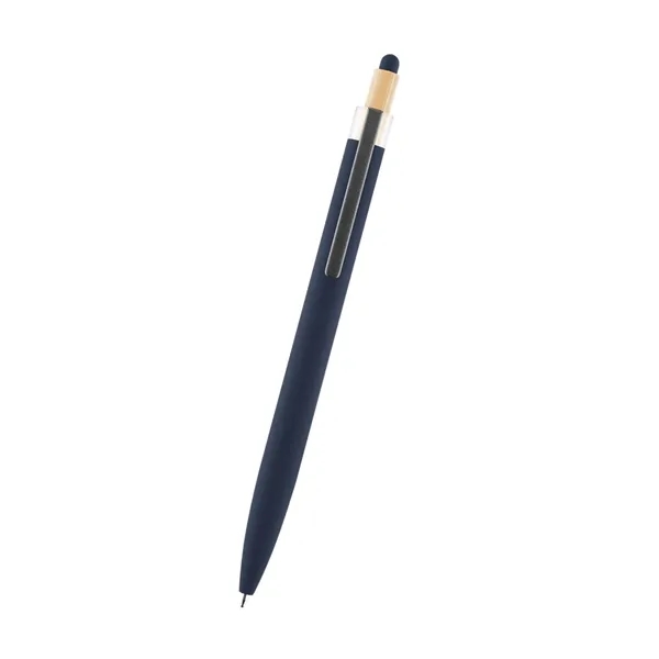 Recycled aluminum ballpoint pen with plunger action mechanism and stylus tip.... from ASI 61125 Hit Promotional Products / Hit®