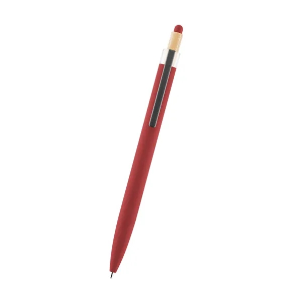 Recycled aluminum ballpoint pen with plunger action mechanism and stylus tip.... from ASI 61125 Hit Promotional Products / Hit®