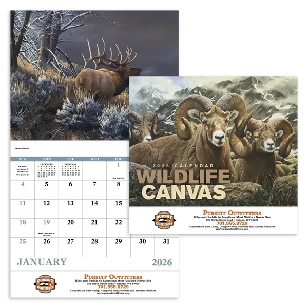 Wildlife Canvas - Stapled... from ASI 40480 Koozie Group / Norwood Triumph Calendar