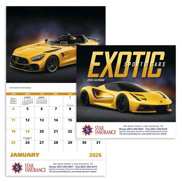 Exotic Sports Cars - Stapled... from ASI 40480 Koozie Group / Norwood Triumph Calendar