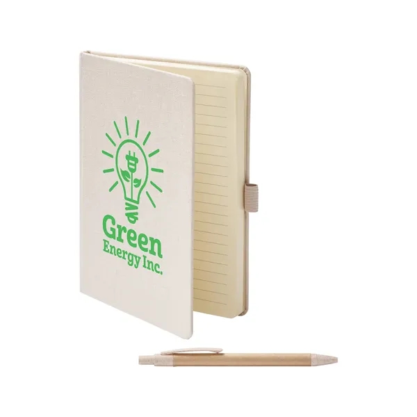 Hemp journal with a pen, 80 sheets of wide-ruled paper, elastic... from ASI 79530 Prime Line