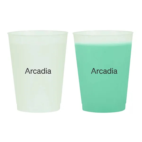 16 oz. frosted plastic stadium cup with color-changing design.... from ASI 63549 Jornik Manufacturing Corp
