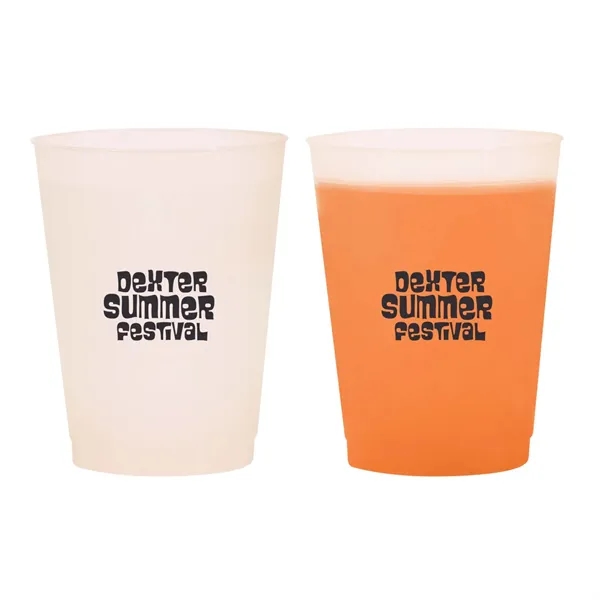 16 oz. frosted plastic stadium cup with color-changing design.... from ASI 63549 Jornik Manufacturing Corp