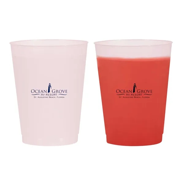 16 oz. frosted plastic stadium cup with color-changing design.... from ASI 63549 Jornik Manufacturing Corp