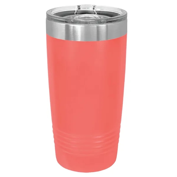 20 oz. stainless steel ringed tumbler with a vacuum sealed, clear-colored... from ASI 74601 Calico