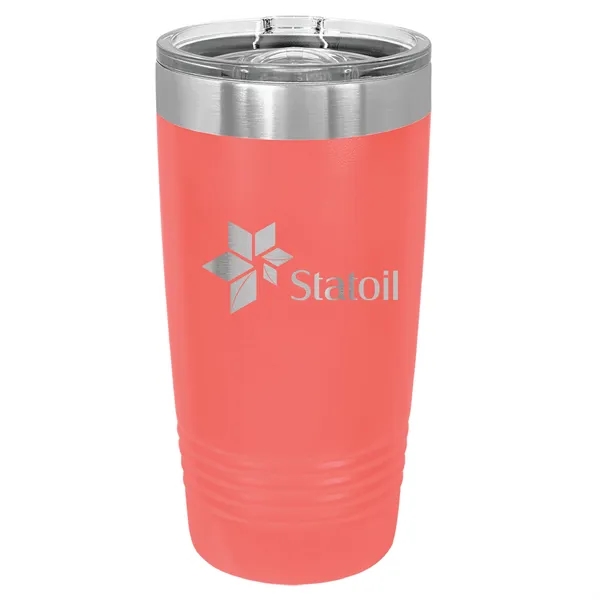 20 oz. stainless steel ringed tumbler with a vacuum sealed, clear-colored... from ASI 74601 Calico