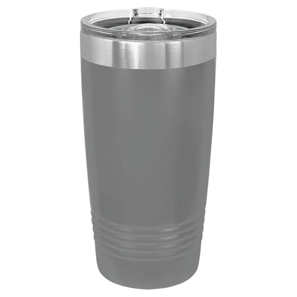 20 oz. stainless steel ringed tumbler with a vacuum sealed, clear-colored... from ASI 74601 Calico