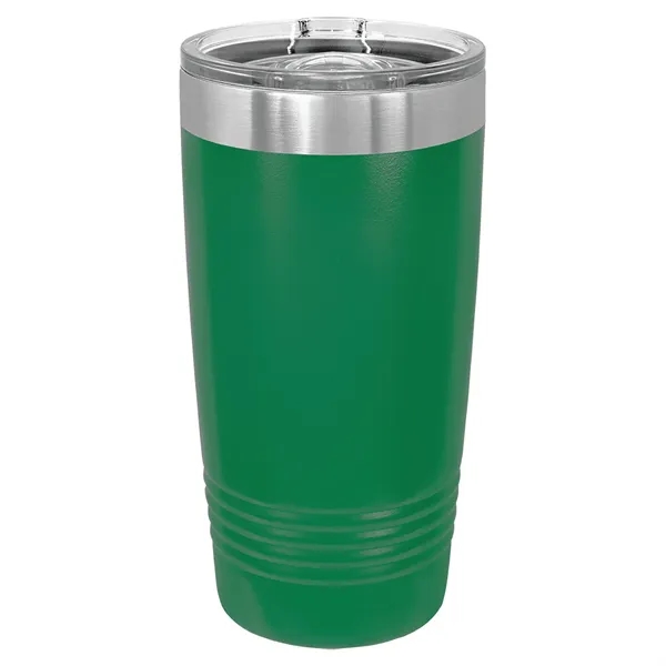 20 oz. stainless steel ringed tumbler with a vacuum sealed, clear-colored... from ASI 74601 Calico