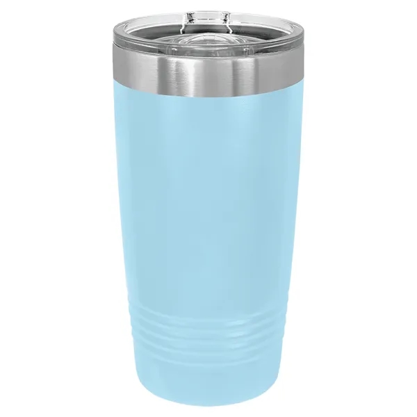 20 oz. stainless steel ringed tumbler with a vacuum sealed, clear-colored... from ASI 74601 Calico