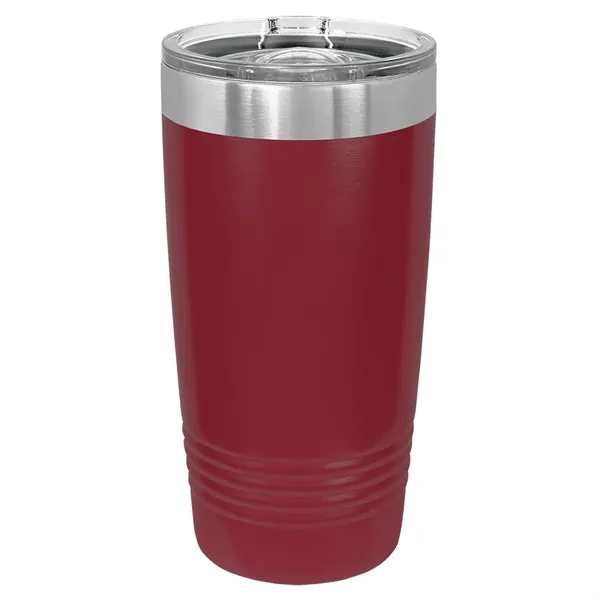 20 oz. stainless steel ringed tumbler with a vacuum sealed, clear-colored... from ASI 74601 Calico