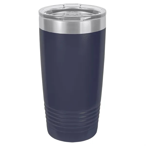 20 oz. stainless steel ringed tumbler with a vacuum sealed, clear-colored... from ASI 74601 Calico