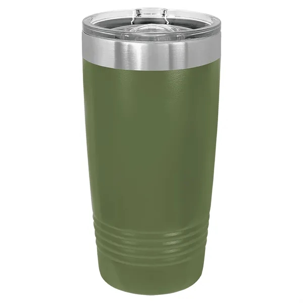 20 oz. stainless steel ringed tumbler with a vacuum sealed, clear-colored... from ASI 74601 Calico