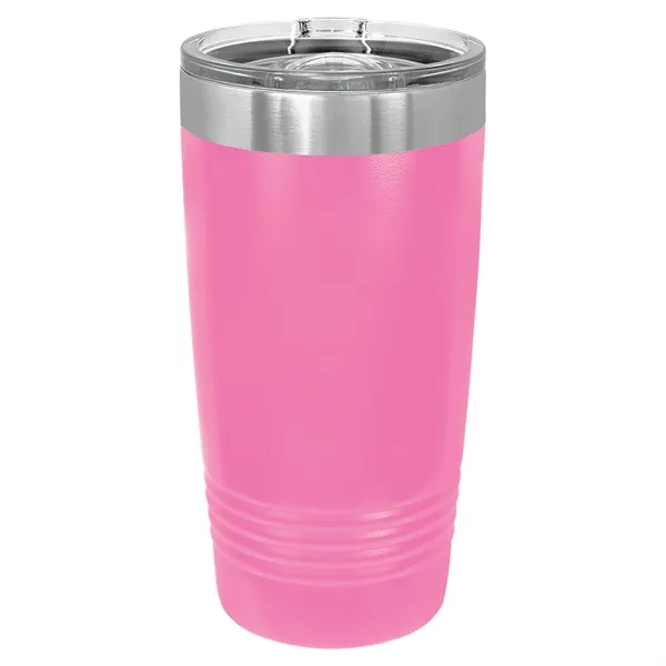 20 oz. stainless steel ringed tumbler with a vacuum sealed, clear-colored... from ASI 74601 Calico
