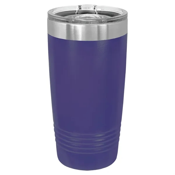 20 oz. stainless steel ringed tumbler with a vacuum sealed, clear-colored... from ASI 74601 Calico