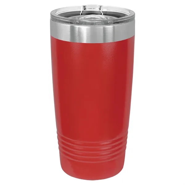 20 oz. stainless steel ringed tumbler with a vacuum sealed, clear-colored... from ASI 74601 Calico