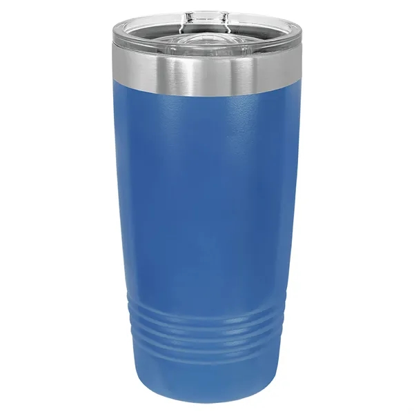 20 oz. stainless steel ringed tumbler with a vacuum sealed, clear-colored... from ASI 74601 Calico