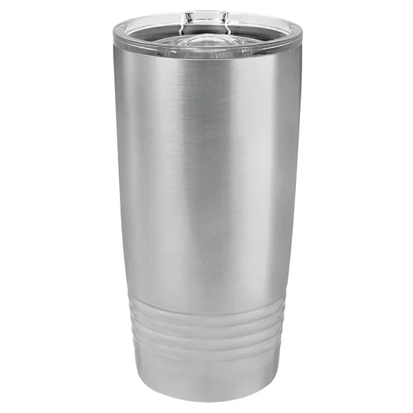 20 oz. stainless steel ringed tumbler with a vacuum sealed, clear-colored... from ASI 74601 Calico