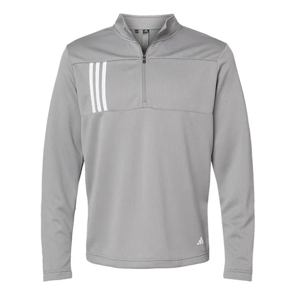 Adidas 3-Stripes Double Knit Quarter-Zip Pullover... from ASI 84358 S&S Activewear
