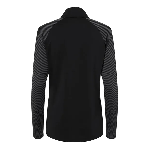 Adidas Women's Stripe Block Quarter-Zip Pullover... from ASI 84358 S&S Activewear