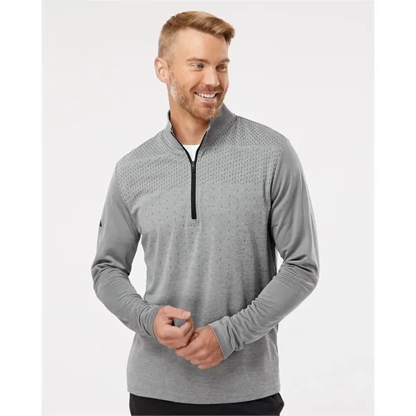 Adidas Heather Block Print Quarter-Zip Pullover... from ASI 84358 S&S Activewear