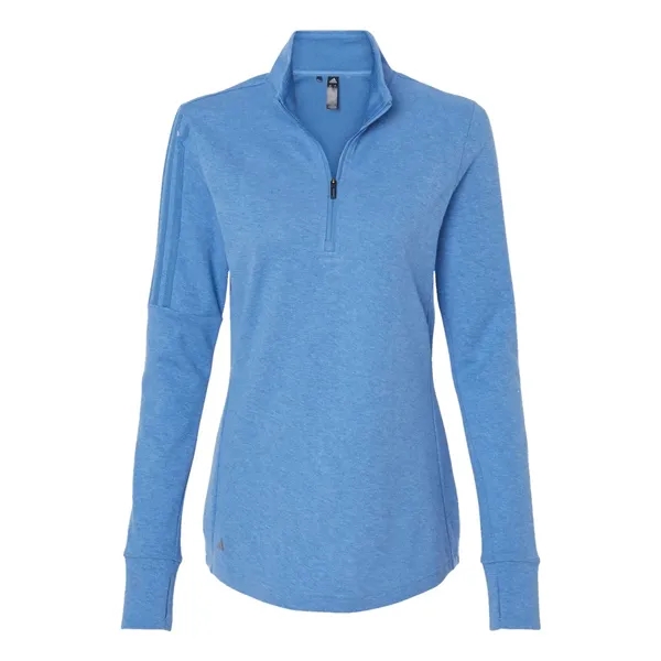 Adidas Women's 3-Stripes Quarter-Zip Sweater... from ASI 84358 S&S Activewear